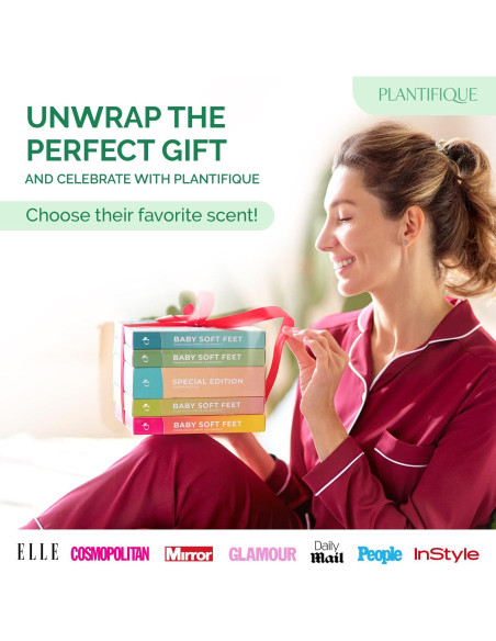 Mascarilla Exfoliante para Pies Plantifique 4 Paquetes - Suaviza y Repara