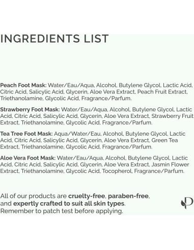 Mascarilla Exfoliante para Pies Plantifique 4 Paquetes - Suaviza y Repara