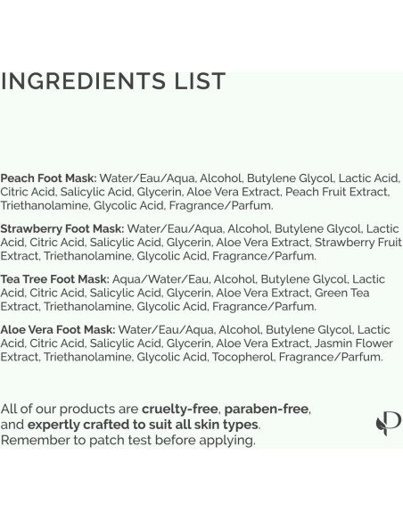 Mascarilla Exfoliante para Pies Plantifique 4 Paquetes - Suaviza y Repara