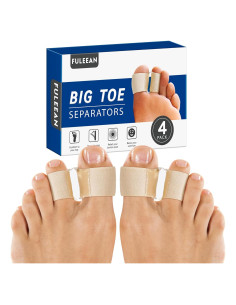 Separadores de Dedos Grandes FULEEAN - 2 Bucles, Alivio Juanetes