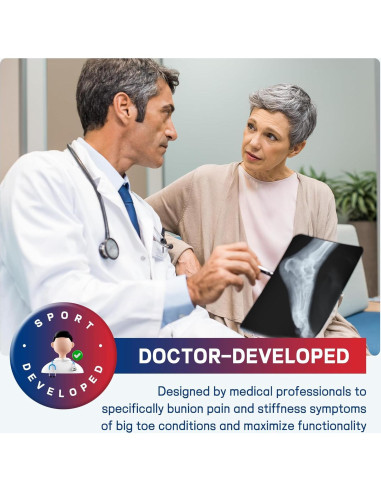 Separadores de Dedos Grandes FULEEAN - 2 Bucles, Alivio Juanetes