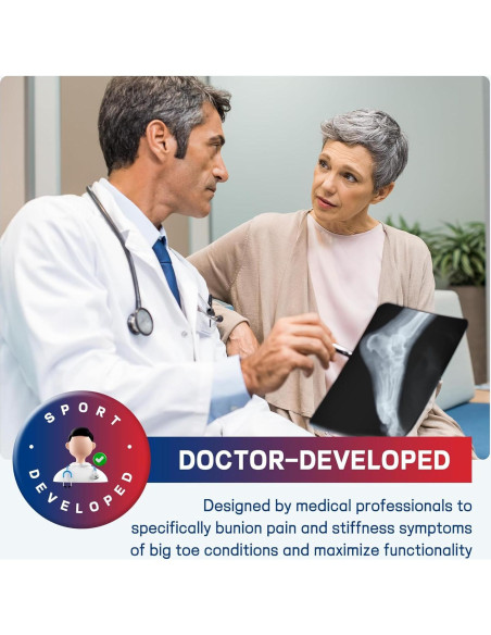 Separadores de Dedos Grandes FULEEAN - 2 Bucles, Alivio Juanetes