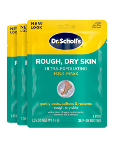 Máscara Exfoliante para Pies Dr. Scholl's - 3 Pares Hidratantes