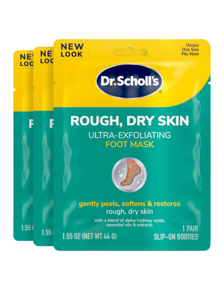 Máscara Exfoliante para Pies Dr. Scholl's - 3 Pares Hidratantes