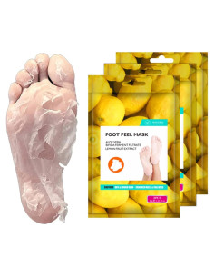Máscara Exfoliante para Pies Happy Feet - 3 Paquetes, Limón