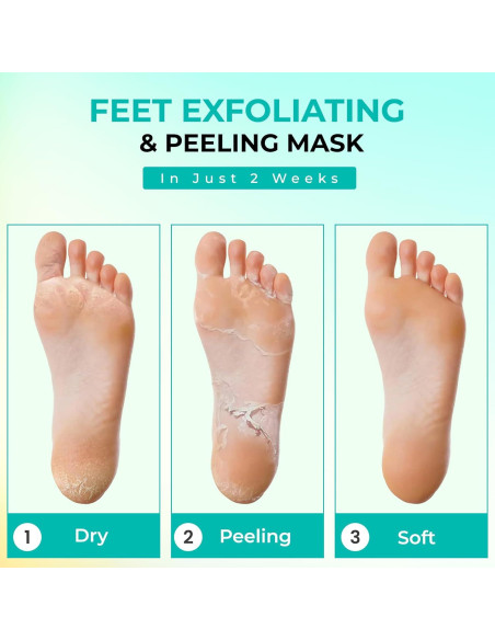 Máscara Exfoliante para Pies Happy Feet - 3 Paquetes, Limón
