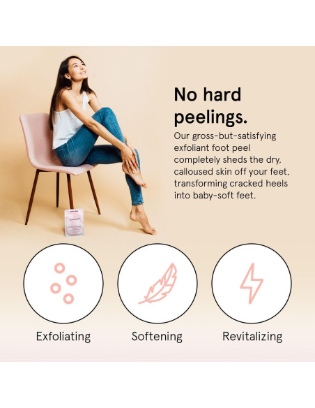 Mascarilla Exfoliante para Pies Grace & Stella - 4 Pares Lavanda