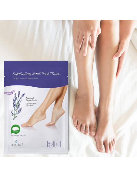 Máscara Exfoliante para Pies BEALUZ - 2 Pares, Suaves en 1-2 Semanas