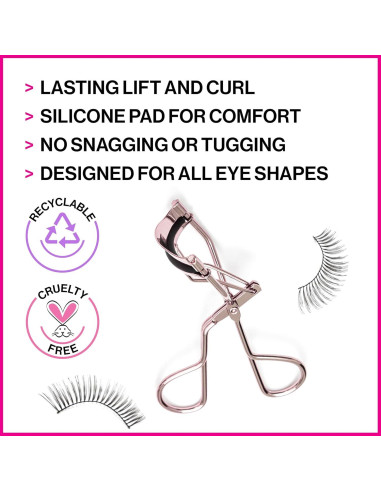 Rizador de Pestañas Wet n Wild con Agarre Cómodo - Paquete de 2