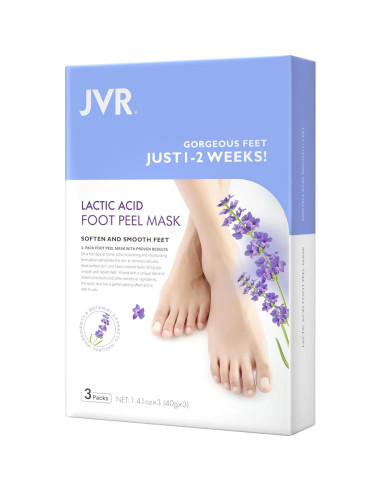 Mascarilla Exfoliante para Pies JVR - 3 Pares - Lavanda