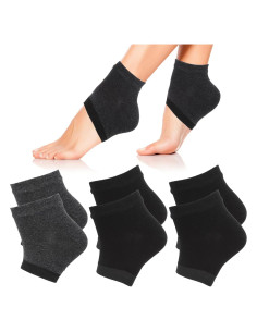 Sibba 3 Pares Calcetines Hidratantes de Gel para Talones