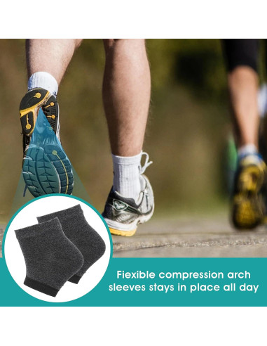 Sibba 3 Pares Calcetines Hidratantes de Gel para Talones