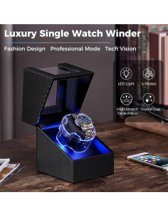 Reloj Winder ANWBROAD para Relojes Automáticos, 4 Modos, LED 2