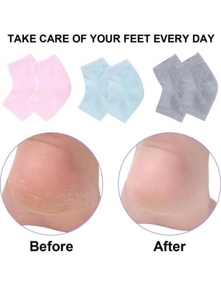 Calcetines de Gel Hidratantes Exptool para Talones - 3 Pares