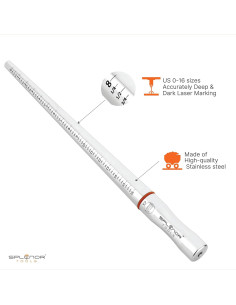 Mandril de Anillo de Acero Inoxidable 35.56 cm - Medidor y Formador de Anillos 2