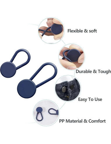 Extensores de Botones KAJUDA 12PCS Ajustables para Jeans