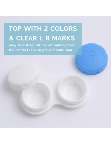 Estuche para Lentes de Contacto DEWSENSI - Paquete de 12 Multicolor