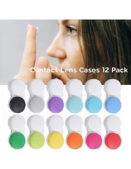 Estuche para Lentes de Contacto DEWSENSI - Paquete de 12 Multicolor