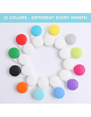 Estuche para Lentes de Contacto DEWSENSI - Paquete de 12 Multicolor
