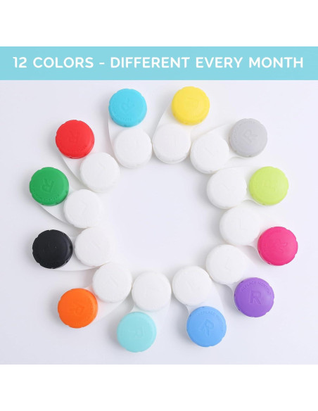 Estuche para Lentes de Contacto DEWSENSI - Paquete de 12 Multicolor