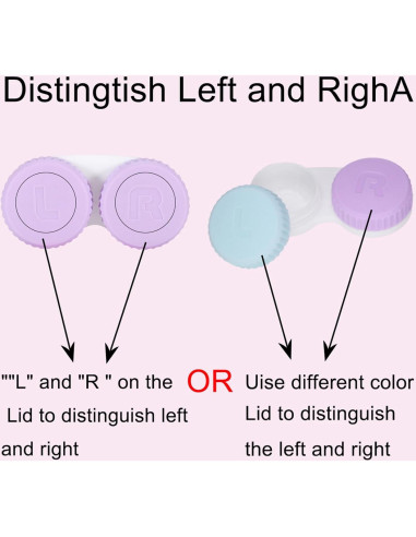 Estuche de Lentes de Contacto Colorido Kmchilj 12 Pcs Mini