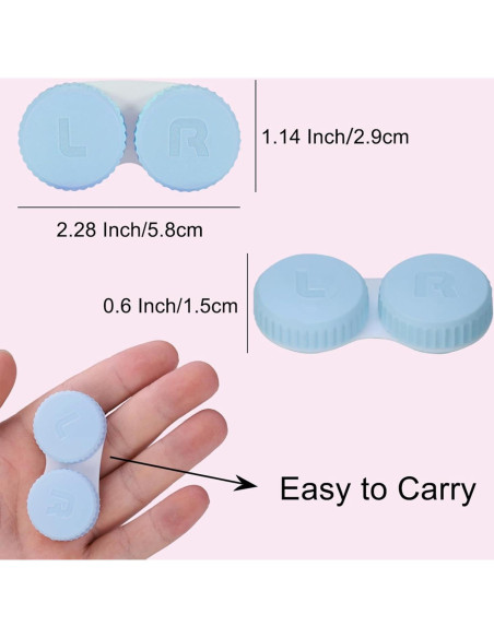 Estuche de Lentes de Contacto Colorido Kmchilj 12 Pcs Mini