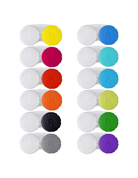Estuche de Lentes de Contacto Multicolor 12 Piezas Lasiyanor