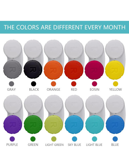 Estuche de Lentes de Contacto Multicolor 12 Piezas Lasiyanor