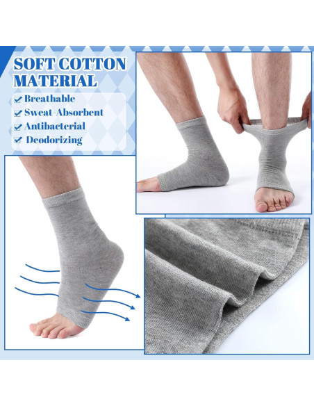 6 Pares de Calcetines Sin Dedos para Hombres Twistover - Algodón