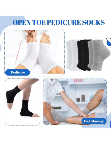 6 Pares de Calcetines Sin Dedos para Hombres Twistover - Algodón