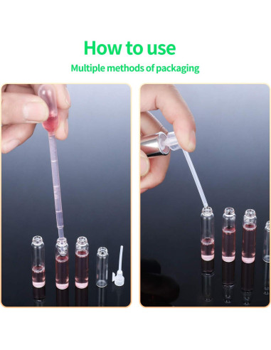 120 Frascos de Vidrio 1ml para Perfume y Aceites Esenciales