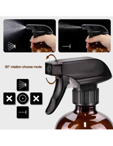 Kit de Botellas de Spray de Vidrio Ámbar x10 y Roller 9x10ml