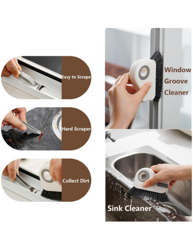 Cepillo de Limpieza 2 en 1 ESUOHYM con Raspador Oculto