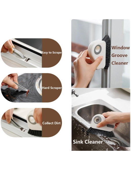 Cepillo de Limpieza 2 en 1 ESUOHYM con Raspador Oculto