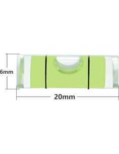 Nivel de Burbuja JYK 30pcs 6x20mm Acrílico Verde 2