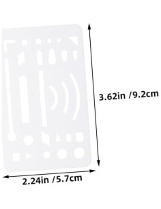 Escudos de Borrado Artibetter 3pcs Plástico Duradero 9.2x5.7cm 2