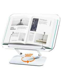 Soporte de Libro Acrílico Ajustable BYMECOST 360 Plegable