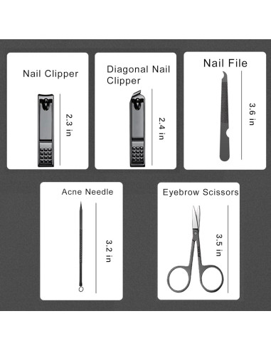 Set de Manicura Profesional 10 Piezas Moreplus con Estuche