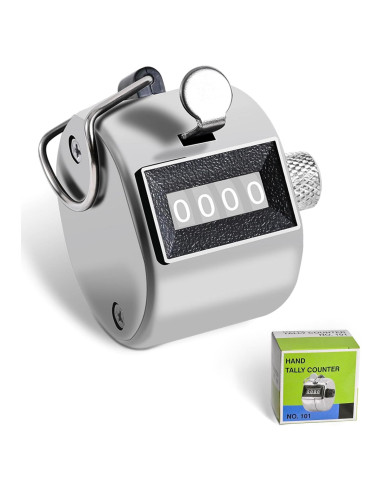 Contador de Tally Manual Mecánico TESEAS 4 Dígitos Metal