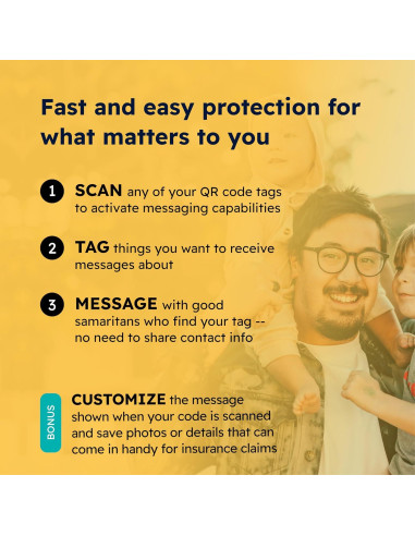 Etiquetas QR Personalizables SeQR para Artículos Perdidos - 6 Unidades