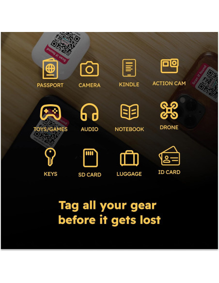 Etiquetas QR Personalizables SeQR para Artículos Perdidos - 6 Unidades