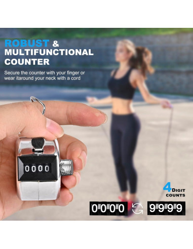 Contador de Tally Manual Mecánico TESEAS 4 Dígitos Metal