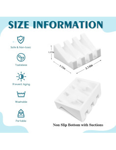 Plato de Jabón de Silicona Coipdfty con Drenaje 11x6.5cm Blanco 2