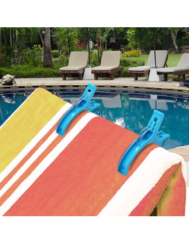 Clips de Toalla de Playa HiGift Jumbo 8 Piezas 16 cm