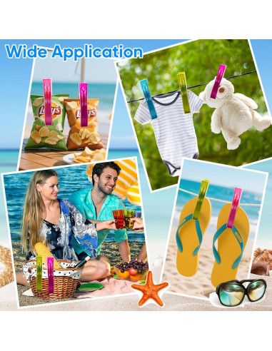 Clips de Toalla de Playa HiGift Jumbo 8 Piezas 16 cm