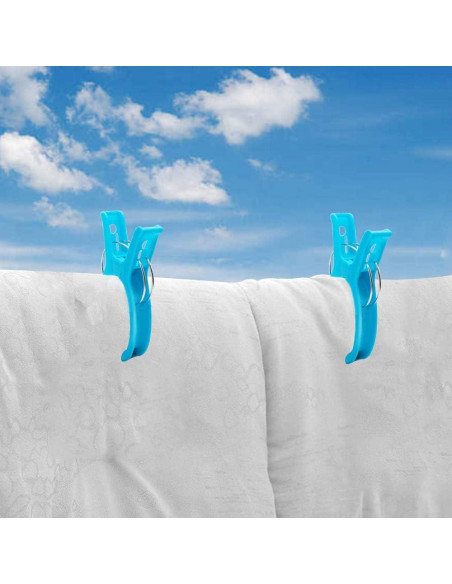 Clips de Toalla de Playa HiGift Jumbo 8 Piezas 16 cm