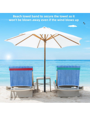 Bandas de Toalla de Playa Tlowesng - Paquete de 4, 88.9 cm