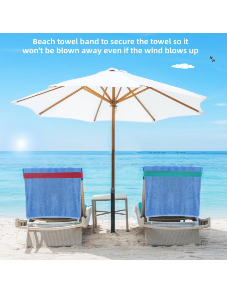 Bandas de Toalla de Playa Tlowesng - Paquete de 4, 88.9 cm