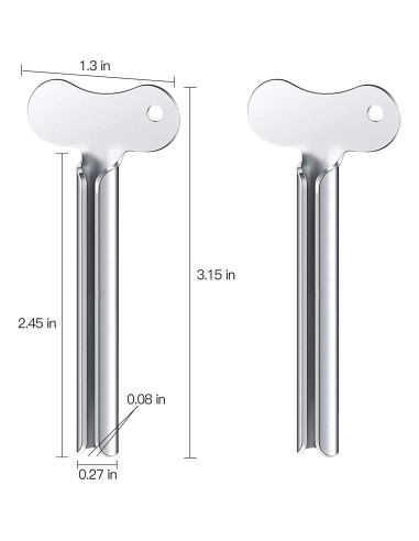 Exprimidor de Tubo de Metal ZOCONE - 12 Piezas, Acero Inoxidable