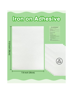 PLANTIONAL Parche de Planchar Doble Cara 20 PCS A4 Adhesivo 2